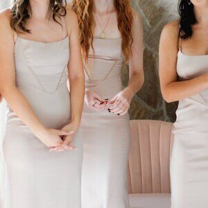 MESHKI champagne, bridesmaid dress (WORN ONCE)